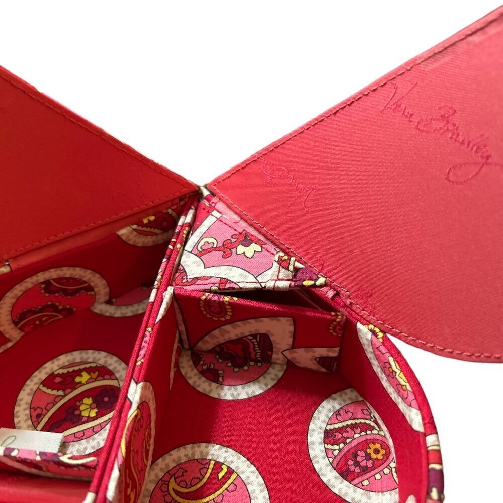 Vera Bradley Retro Red Heart Shaped Quilted Paisley Print Jewelry Box… - Picture 9 of 12